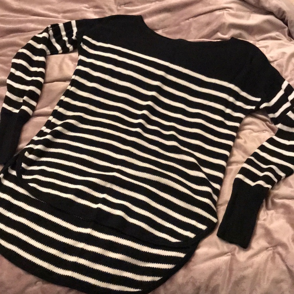Banana Republic Black & White Striped Sweater